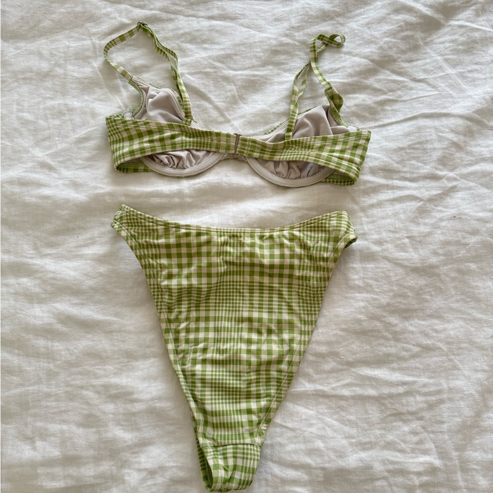 Urban Outfitters Green Plaid Swim Set - Picture 2 of 5